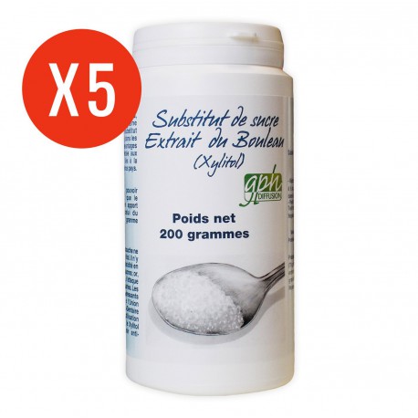 Xylitol en poudre - 200 gr x 5