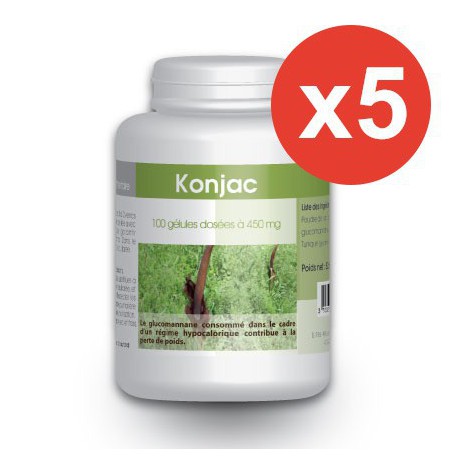 Konjac 5x100 gélules 450 mg