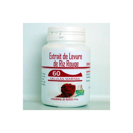 Levure de Riz Rouge 1,6% - 60 gélules 600 mg