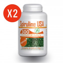 2 X Spiruline de Californie - 300 comprimés à 500 mg
