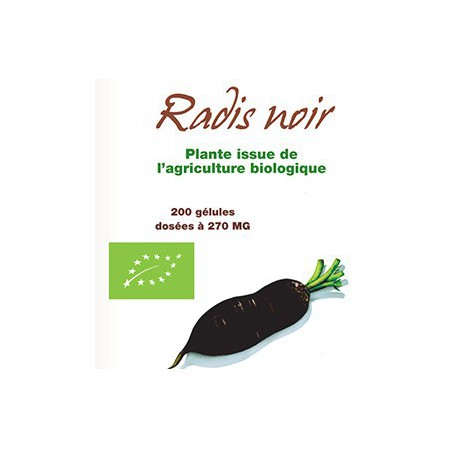 Radis Noir  Bio - 200 gelules classiques