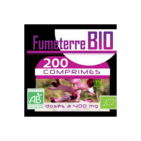 200 Comprimes Fumeterre Bio 400 mg