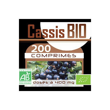 200 Comprimes Cassis Bio 400 mg