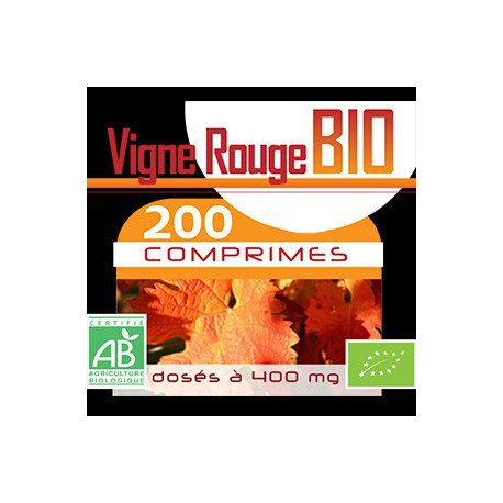 200 Comprimes Vigne Rouge Bio 400 mg