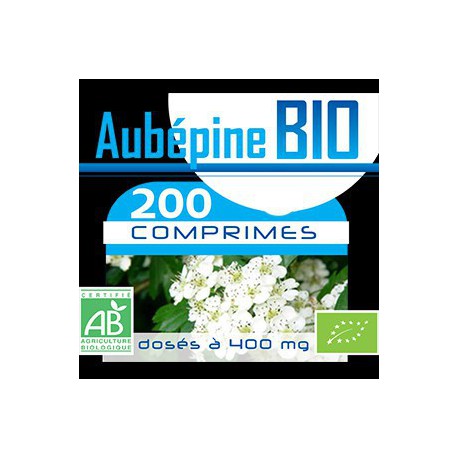 200 Comprimes Aubépine Bio 400 mg