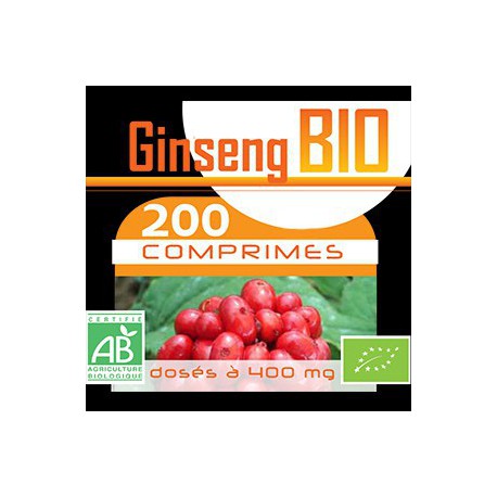 200 Comprimes Ginseng Bio 400 mg