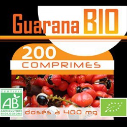 200 Comprimes Guarana Bio 400 mg