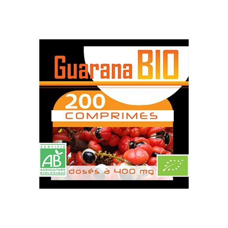 200 Comprimes Guarana Bio 400 mg