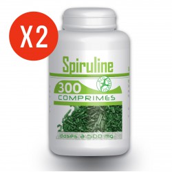 2 Piluliers Spiruline - 300 comprimés à 500 mg