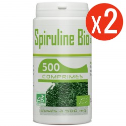 2 piluliers SPIRULINE BIO 500 comprimés 500 mg