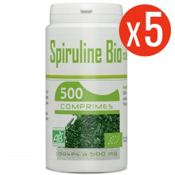5 piluliers SPIRULINE BIO 500 comprimés 500 mg