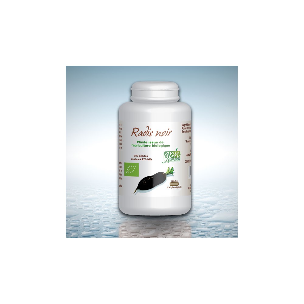 Radis Noir Bio - 270mg - 200 gélules végétales
