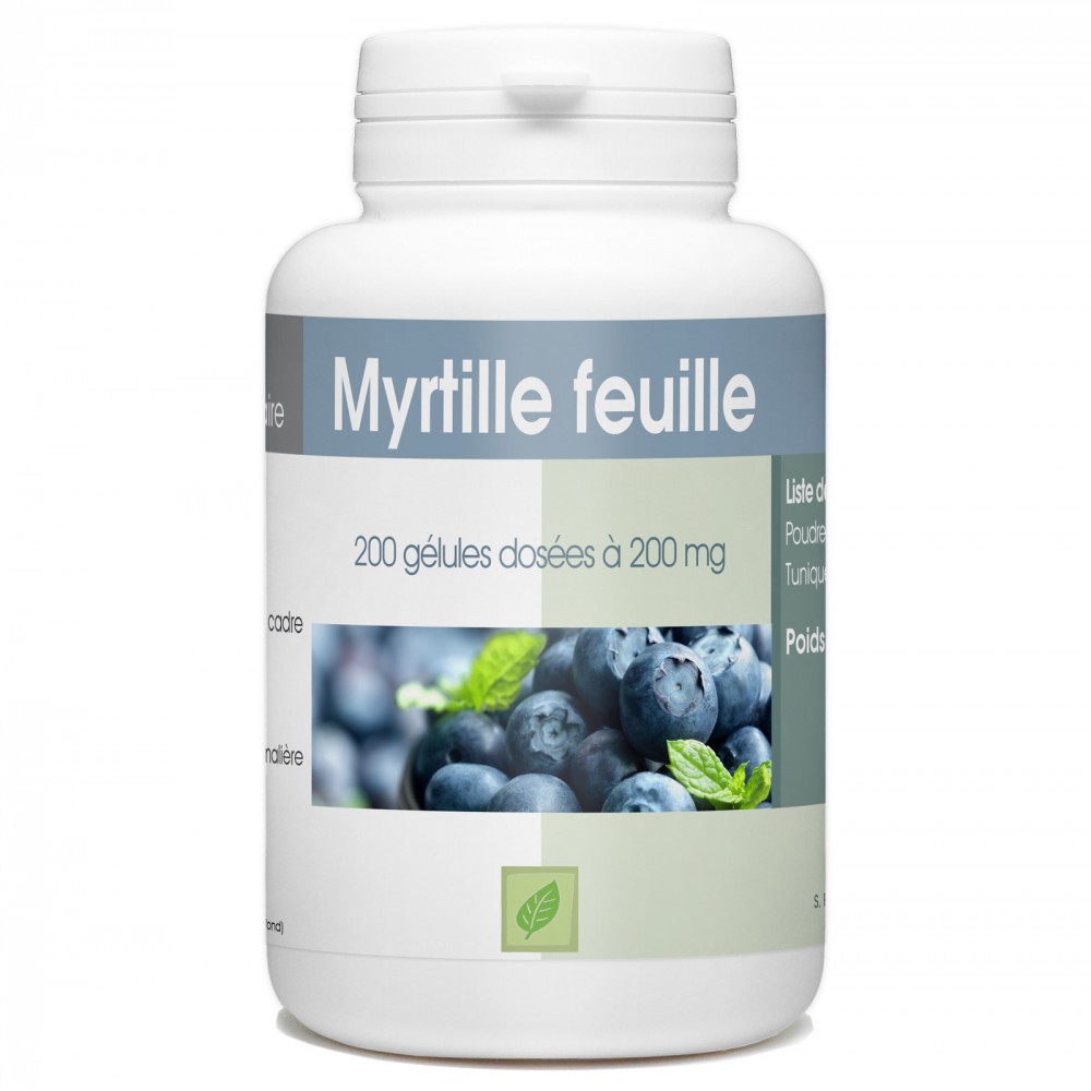 Myrtille Feuille - 200 gélules à 200 mg