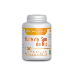 Huile de Son de Riz - 100 capsules dosées à 500mg