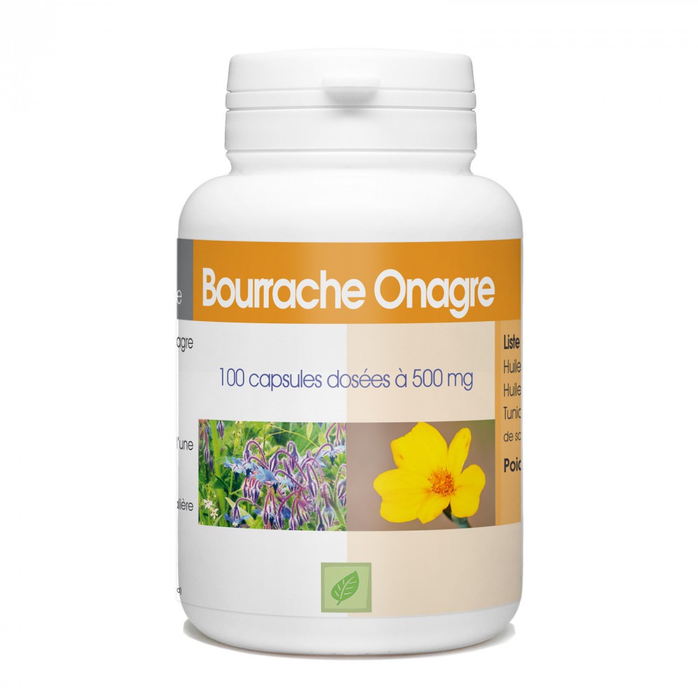 Bourrache Onagre - 100 capsules à 500 mg