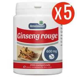 Ginseng Rouge 200 comprimés à 600 mg x 5