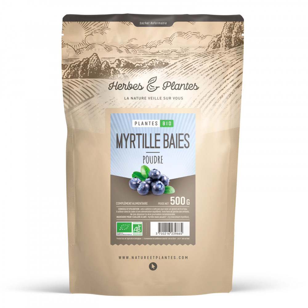 Myrtille Baie Bio - 500 gr de poudre