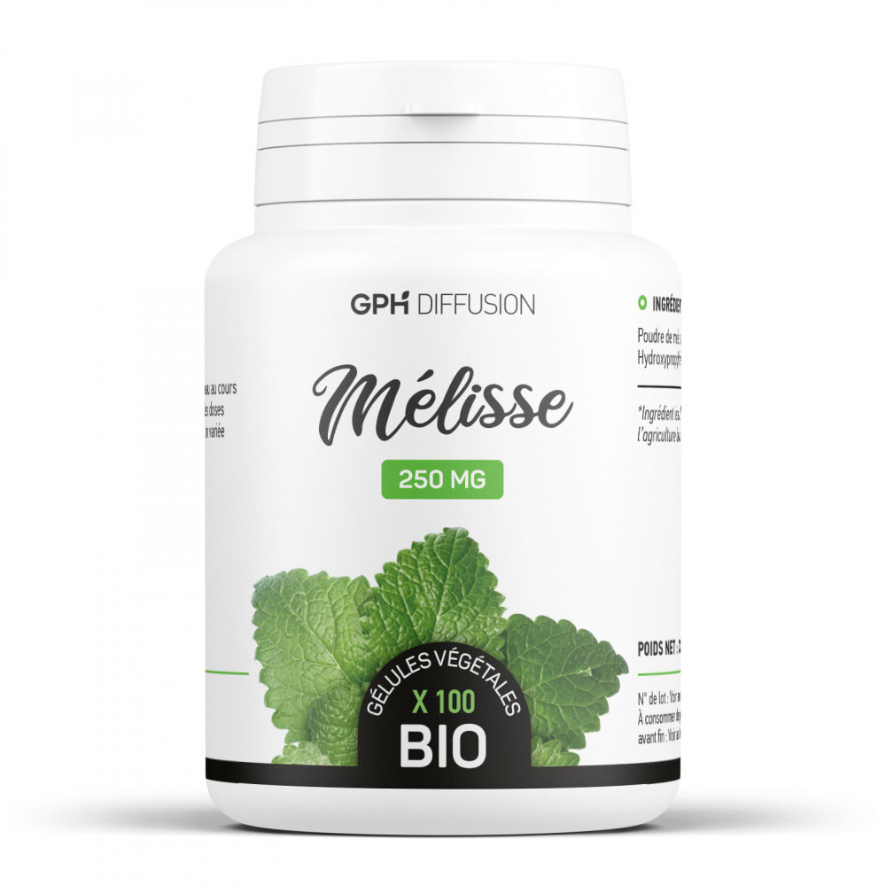 Mélisse feuille biologique 250 mg - 100 gélules végétales