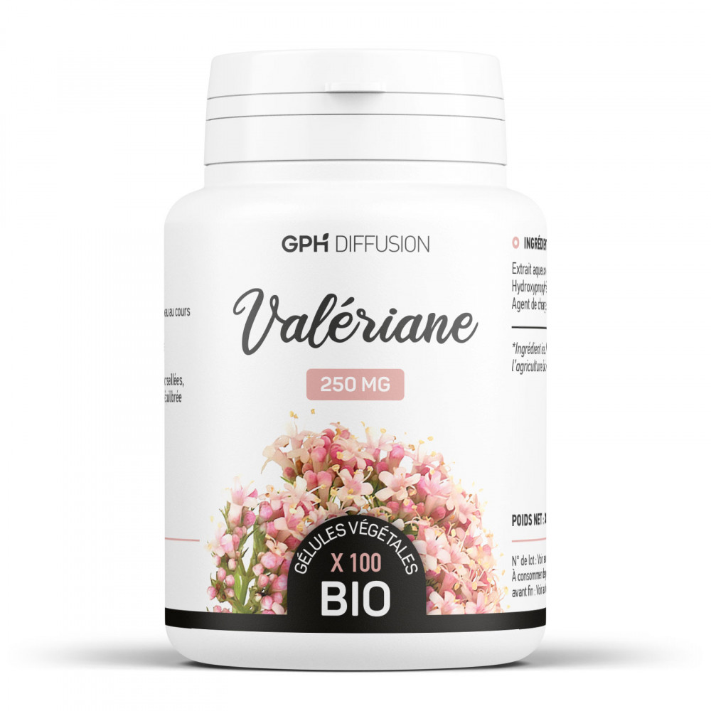 Valériane racine biologique 250 mg - 100 gélules végétales