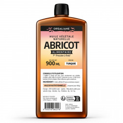 Huile de Noyau d'Abricot - 900 ml - 100% Pure et Naturelle