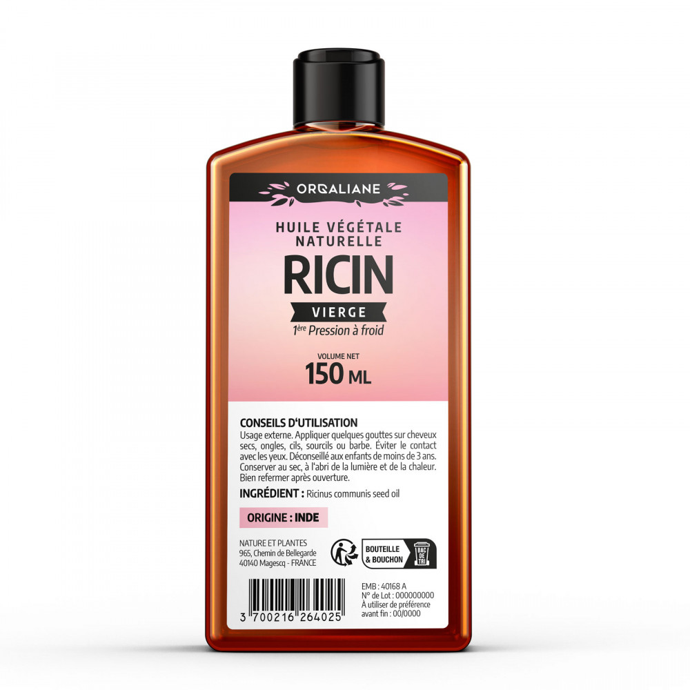 Huile végétale de Ricin Bio - 150 ml - Cosmos Organic