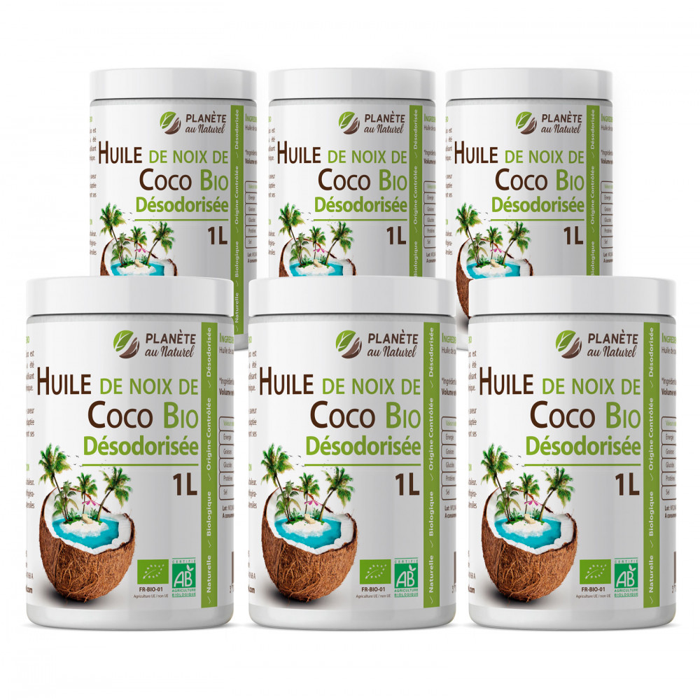 Huile de Noix de Coco Désodorisée Bio - 6L