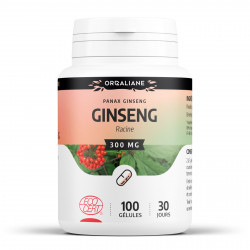 Ginseng Biologique 300 mg - 100 gélules - Certifié Ecocert - Orgaliane
