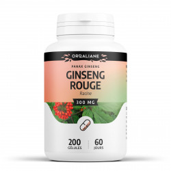 Ginseng Biologique 300 mg - 200 gélules - Certifié Ecocert - Orgaliane