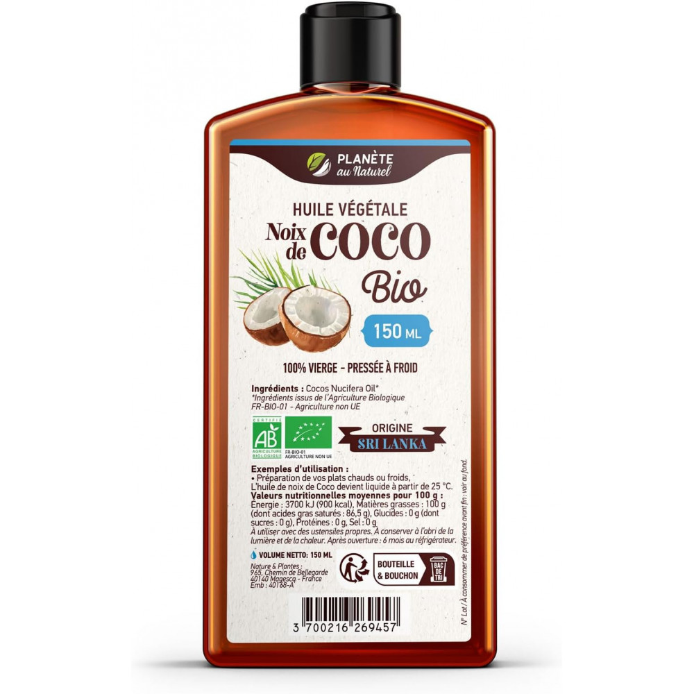 Huile de Coco Bio - 500 ml