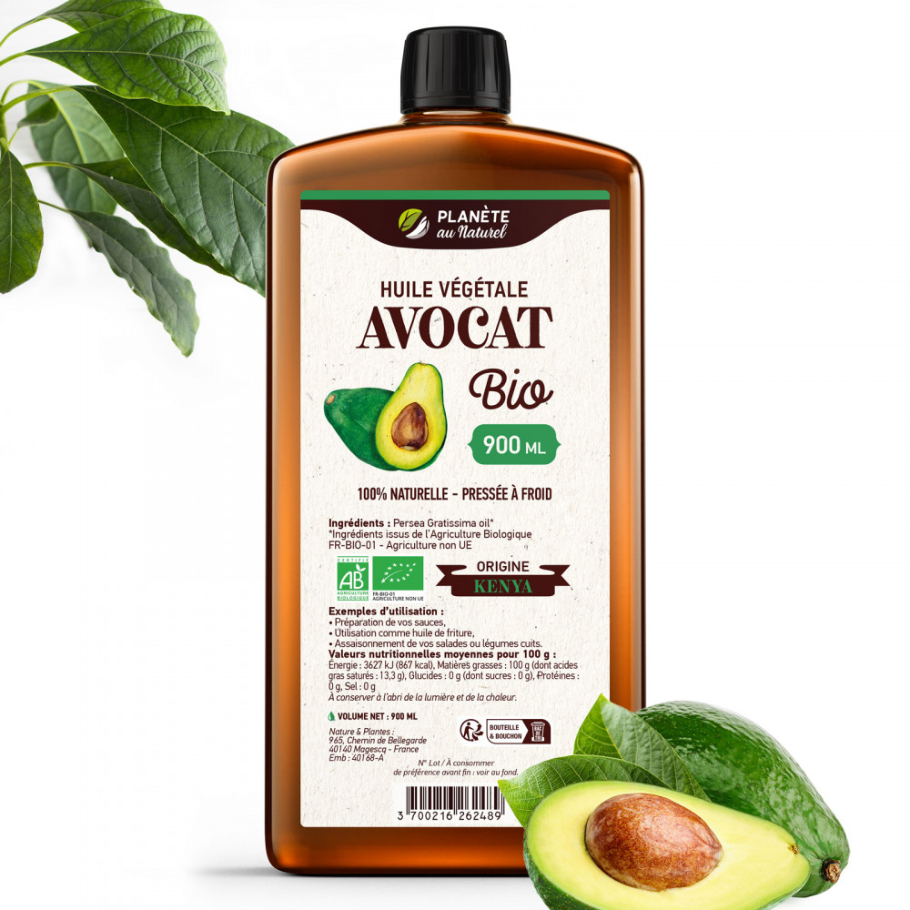 Huile de AVOCAT Biologique - 500ml - Cosmos Organic - Planète au Naturel