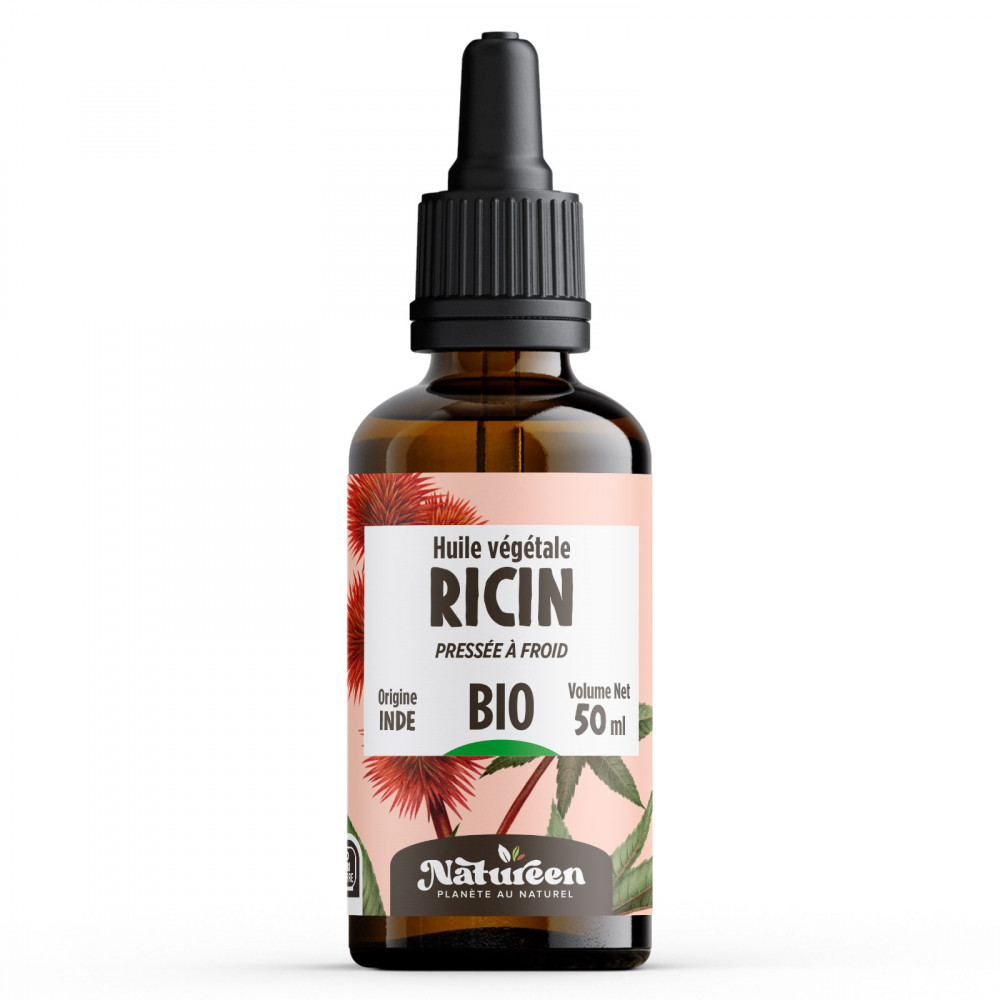 Huile végétale de Ricin Bio - 50 ml - Cosmos Organic - Natureen|Planète au Naturel