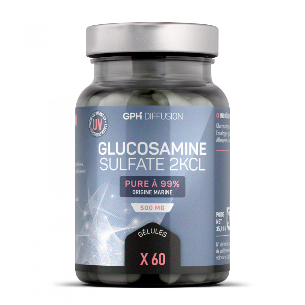 Glucosamine Sulfate 2KCL - 500mg - 60 Gélules