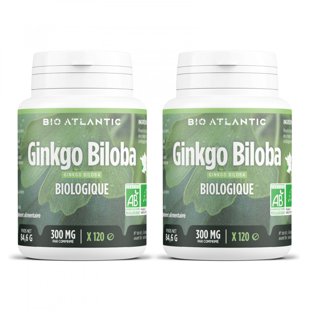Ginkgo Biloba Bio - 2x120 comprimés à 300 mg