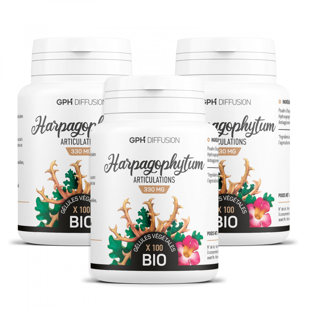 Harpagophytum racine biologique 330 mg - 100 gélules végétales