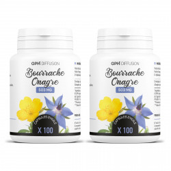 Bourrache Onagre Bio -100 capsules à 500 mg