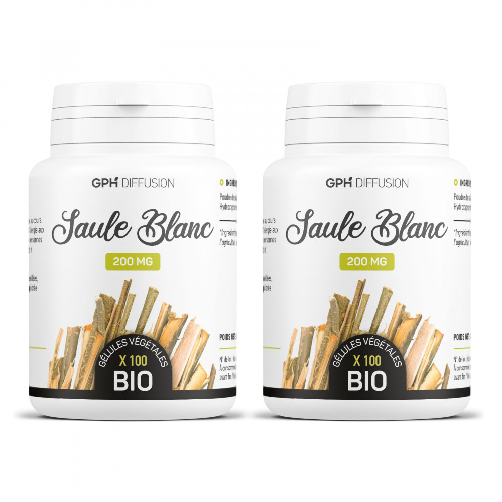 Saule Blanc écorce biologique 200 mg - 100 gélules végétales