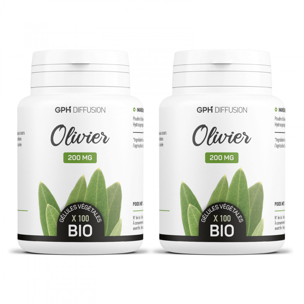 Olivier feuille biologique 200 mg - 100 gélules végétales