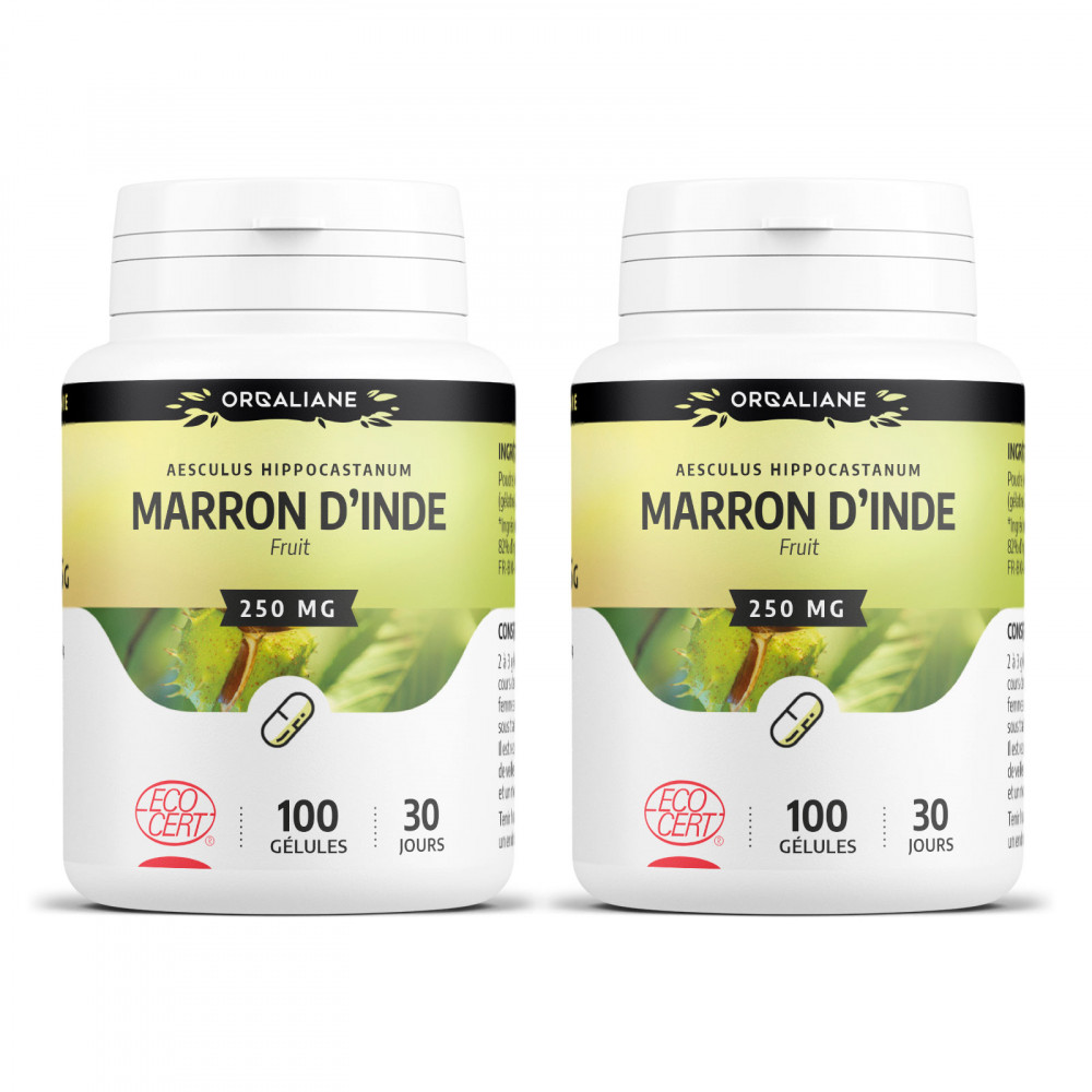 Marron d'Inde Bio - 250 mg - 100 gélules 