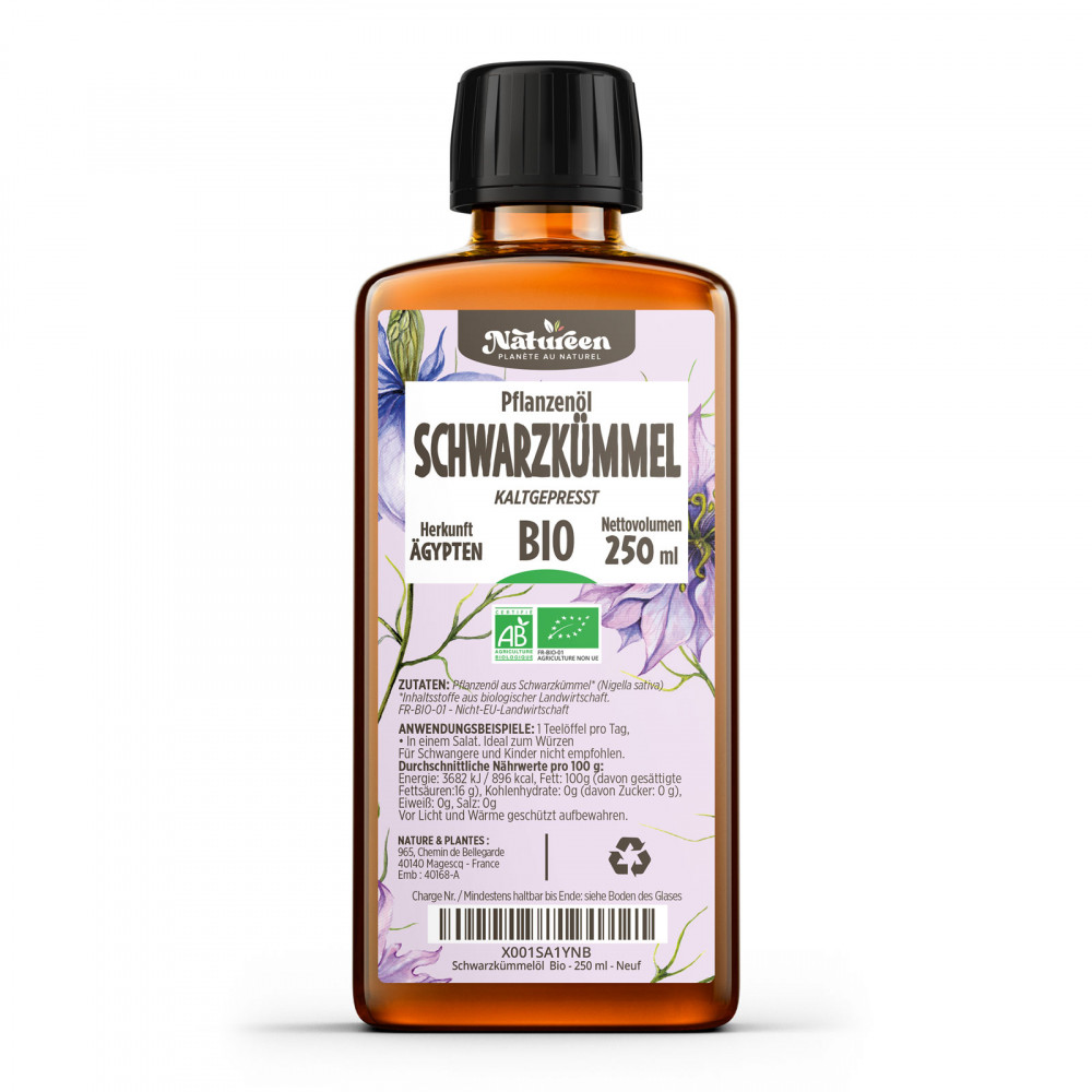 Huile de NIGELLE Biologique - 250ml - Cosmos Organic - Planète au Naturel