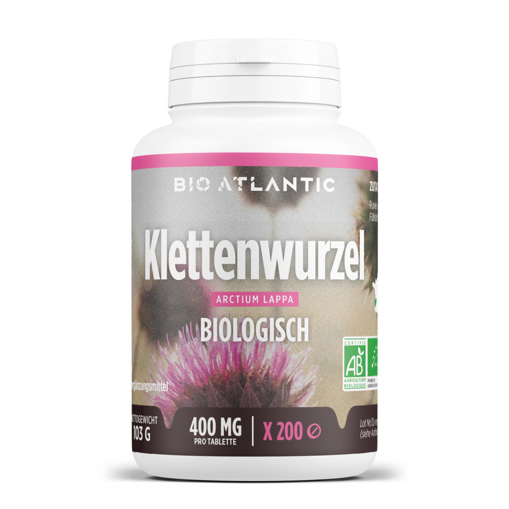 Bio Klettenwurzel - Bardane Bio - 200 comprimés - Bio Atlantic - Allemagne