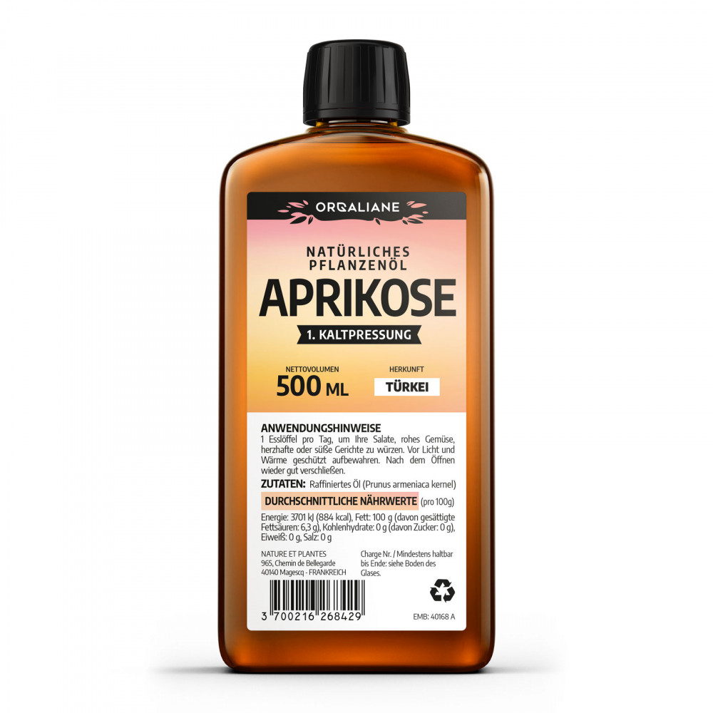 Huile de Noyau d'Abricot - 150 ml - 100% Pure et Naturelle