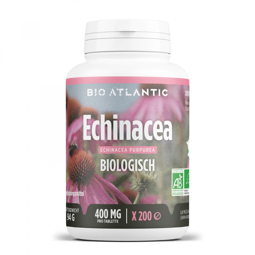Echinacea Bio - 400g - 200 comp - Bio Atlantic - Version allemande