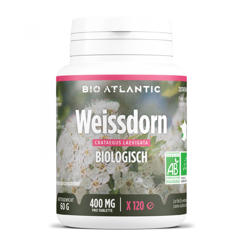 Aubépine BIO - 120 comprimés - Bio Atlantic - Version allemande