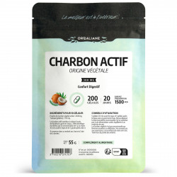 Charbon végétal -200 gélules à 200 mg - Sachet