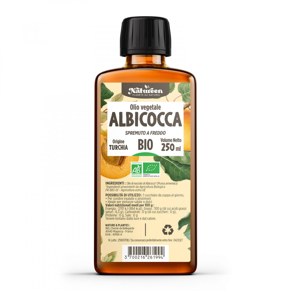Huile de Noyau d'Abricot Biologique - 250ml - Cosmos Organic - Planète au Naturel