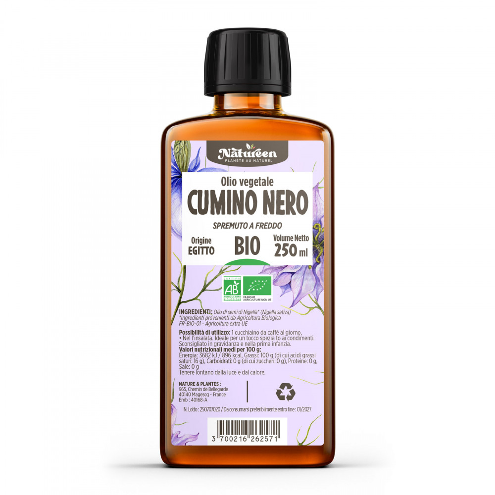 Huile de NIGELLE Biologique - 250ml - AB - Planète au Naturel