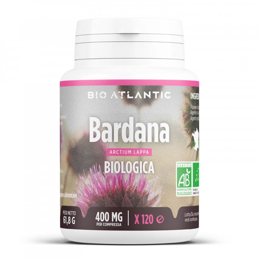 Bardane BIO 400 mg - 120 comprimés - Bio Atlantic - Version Italie
